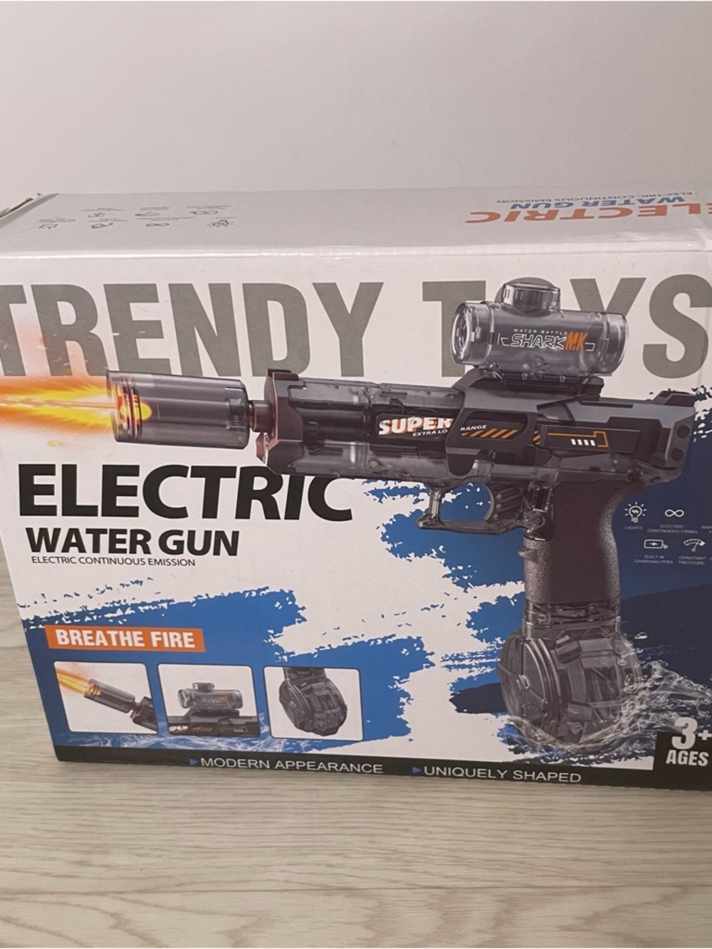 NIB Trendy Toys Blue Electric Water Gun Rechargeable Battery Summer Toy Ages 3+ - Picture 10 of 10
